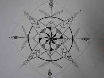 Picture of a Mandala created at a Gaia School's network group meeting